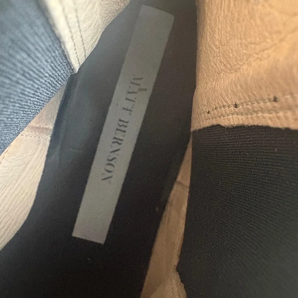 Anthropologie MATT BERNSON Frisco Blk Suede Chelsea Boots Block Heel Wmns Sz 6.5